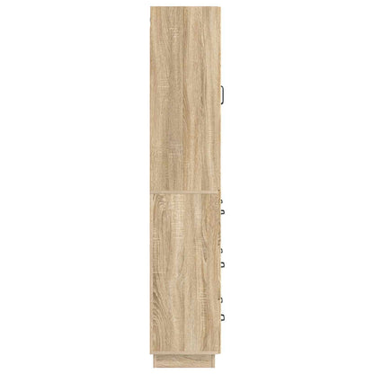 vidaXL Cabinet Set 2 pcs 66 x 34.5 x 87 cm Engineered Wood Sonoma Oak