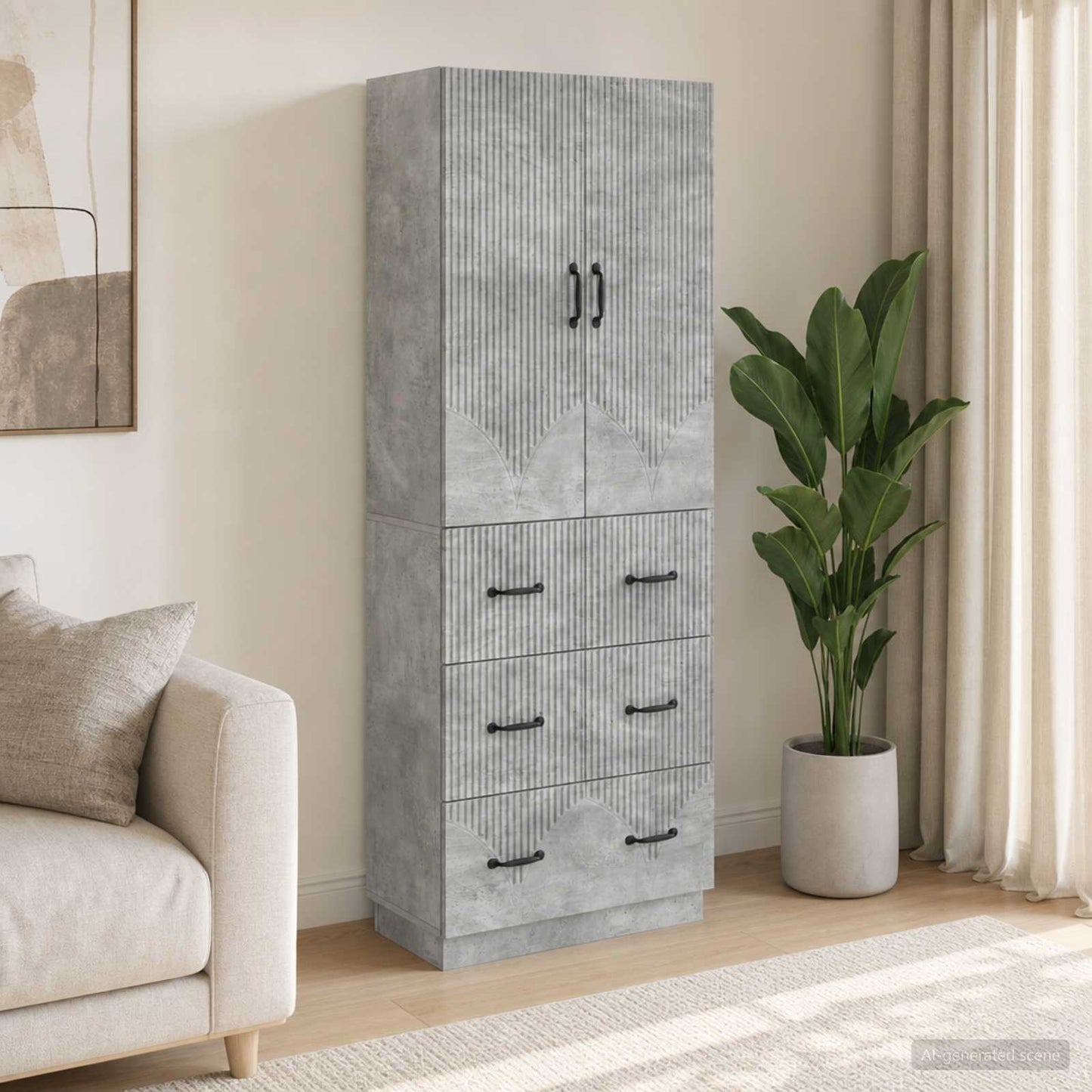 vidaXL Cabinet Set 2 pcs 66 x 34.5 x 87 cm Engineered Wood