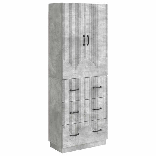 vidaXL Cabinet Set 2 pcs Concrete Grey 66 x 34.5 x 87 cm