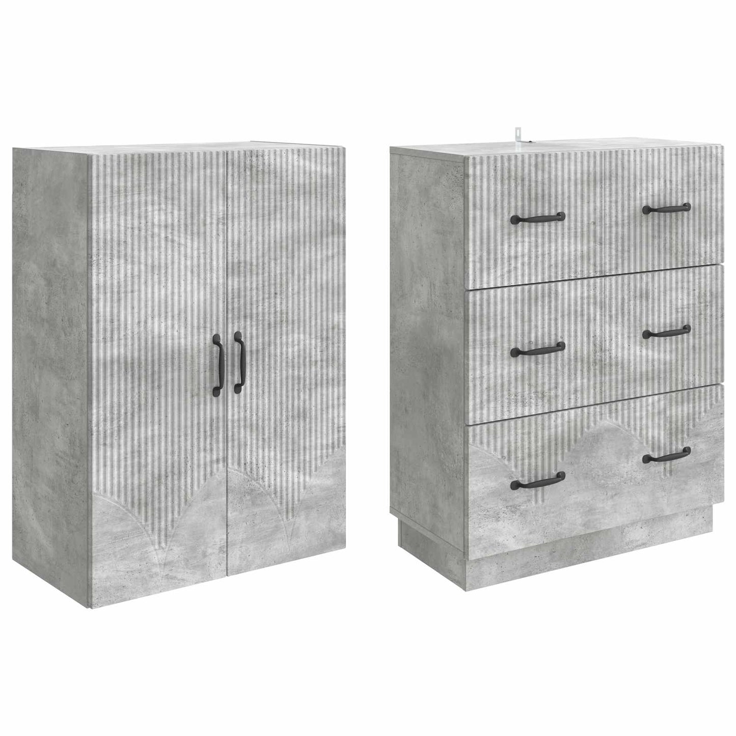 vidaXL Cabinet Set 2 pcs 66 x 34.5 x 87 cm Engineered Wood