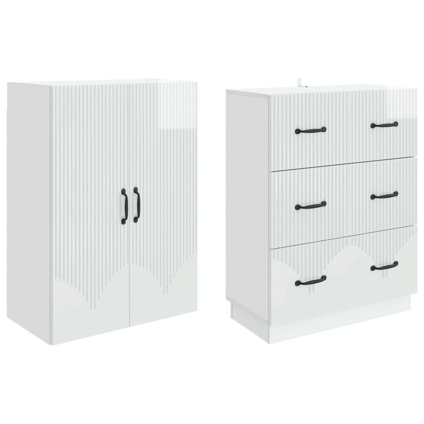 vidaXL Cabinet Set 2 pcs 66 x 34.5 x 87 cm Engineered Wood