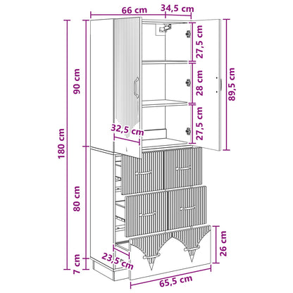vidaXL Cabinet Set 2 pcs 66 x 34.5 x 87 cm Engineered Wood
