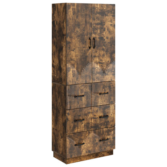 vidaXL Cabinet Set 2 pcs 66 x 34.5 x 87 cm Engineered Wood Smoked Oak