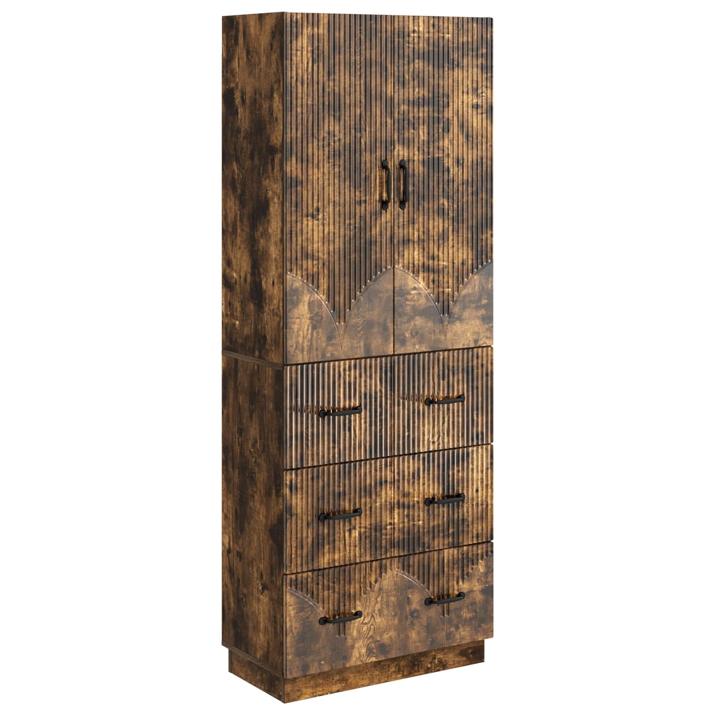 vidaXL Cabinet Set 2 pcs Smoked Oak 66 x 34.5 x 87 cm Engineered Wood