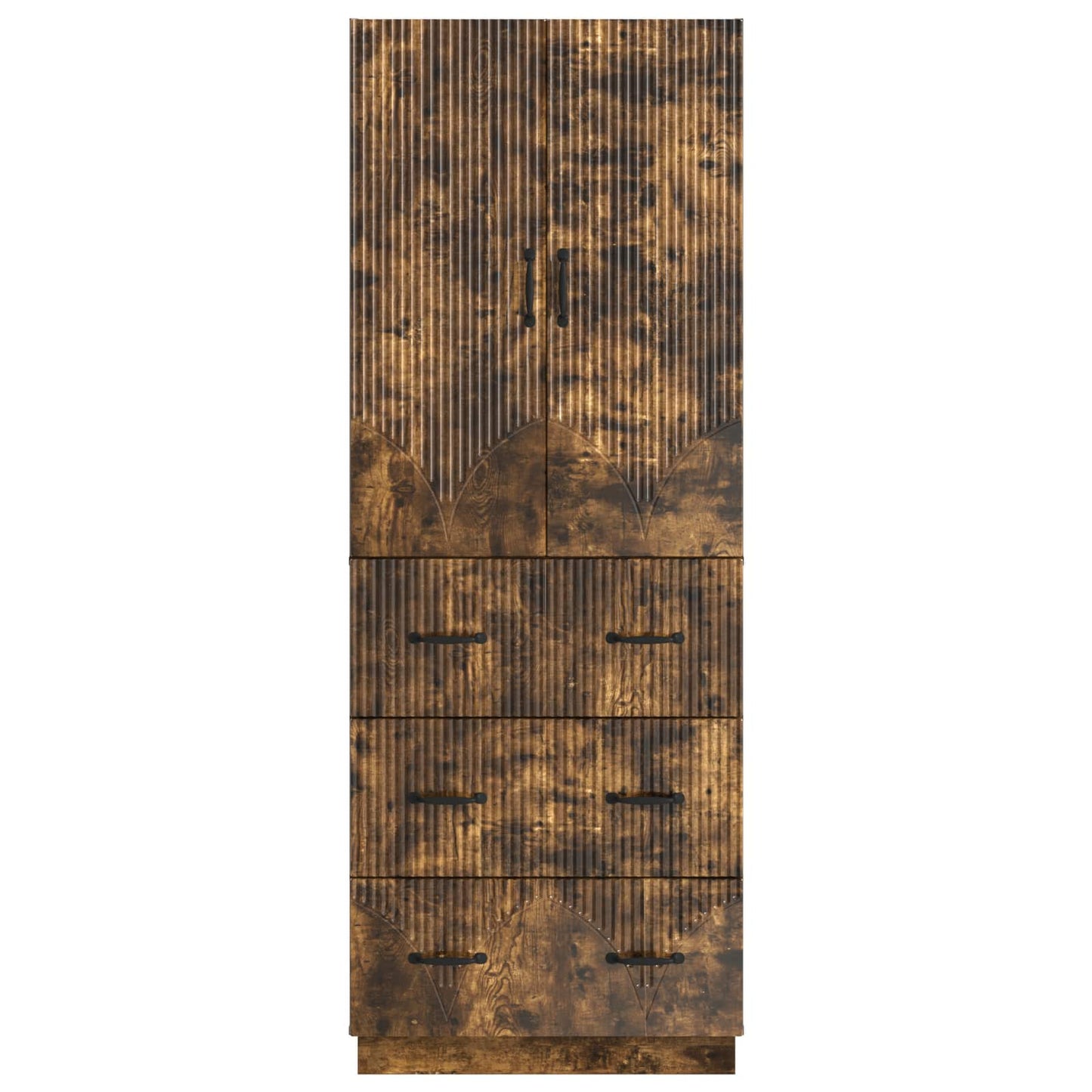vidaXL Cabinet Set 2 pcs Smoked Oak 66 x 34.5 x 87 cm Engineered Wood