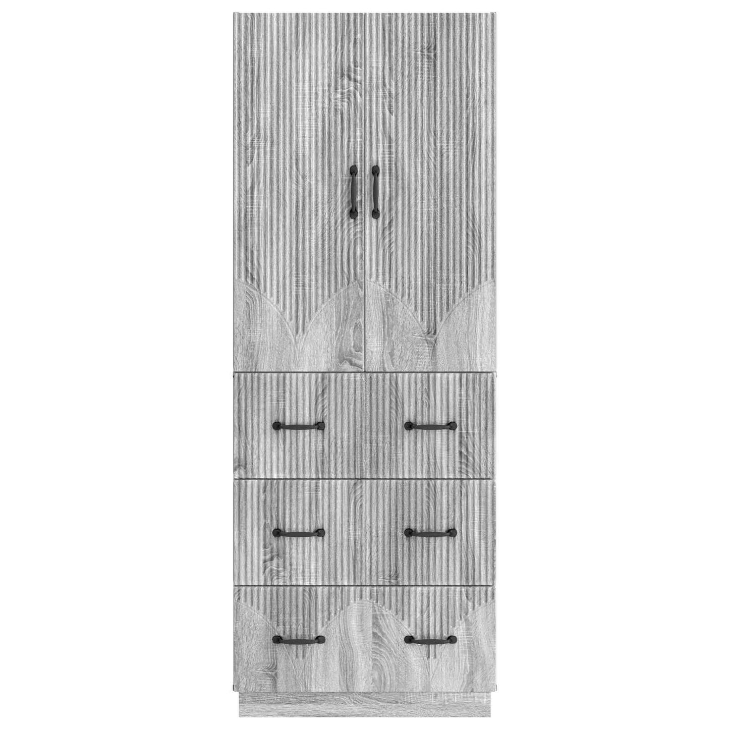 vidaXL Cabinet Set 2 pcs Grey Sonoma 66 x 34.5 x 87 cm Engineered Wood