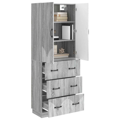 vidaXL Cabinet Set 2 pcs Grey Sonoma 66 x 34.5 x 87 cm Engineered Wood