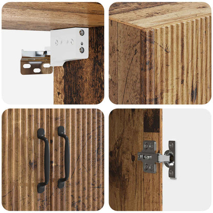 vidaXL Cabinet Set 2 pcs 66 x 34.5 x 87 cm Engineered Wood Old Wood