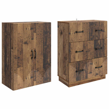 vidaXL Cabinet Set 2 pcs 66 x 34.5 x 87 cm Engineered Wood Old Wood