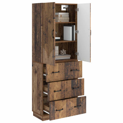 vidaXL Cabinet Set 2 pcs 66 x 34.5 x 87 cm Engineered Wood Old Wood