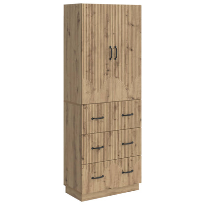 vidaXL Cabinet Set 2 pcs 66 x 34.5 x 87 cm Engineered Wood Artisan Oak