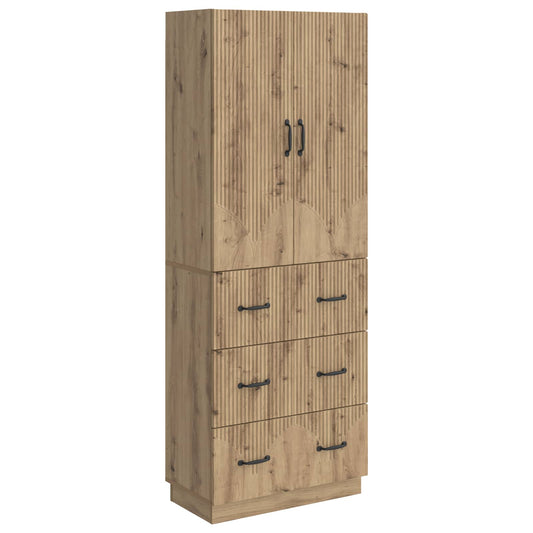 vidaXL Cabinet Set 2 pcs 66 x 34.5 x 87 cm Engineered Wood Artisan Oak