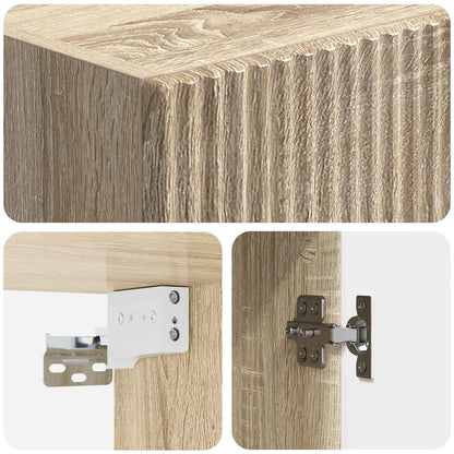 vidaXL Cabinet Set 2 pcs 33 x 34.5 x 87 cm Engineered Wood Sonoma Oak