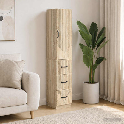 vidaXL Cabinet Set 2 pcs Sonoma Oak 33 x 34.5 x 87 cm Engineered Wood
