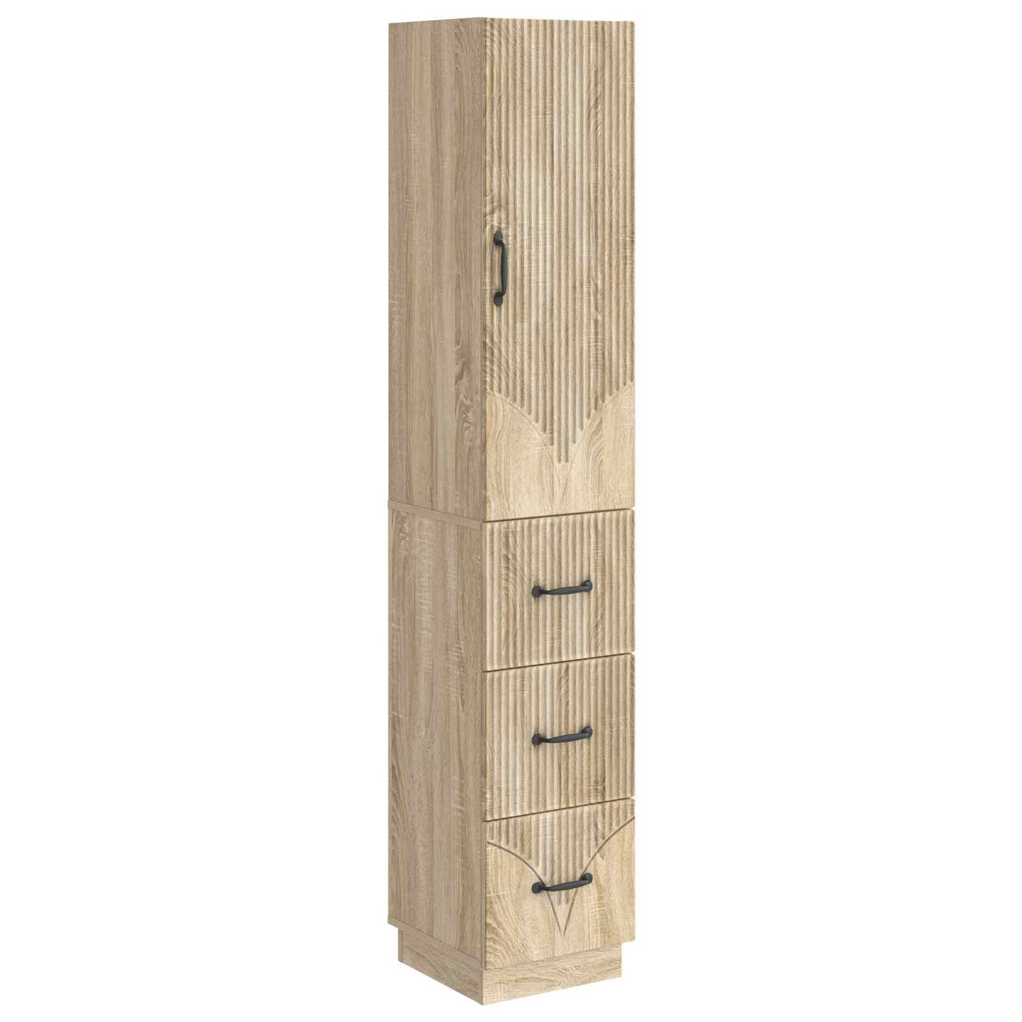 vidaXL Cabinet Set 2 pcs 33 x 34.5 x 87 cm Engineered Wood Sonoma Oak