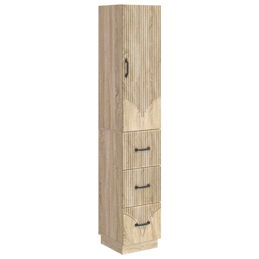 vidaXL Cabinet Set 2 pcs 33 x 34.5 x 87 cm Engineered Wood Sonoma Oak