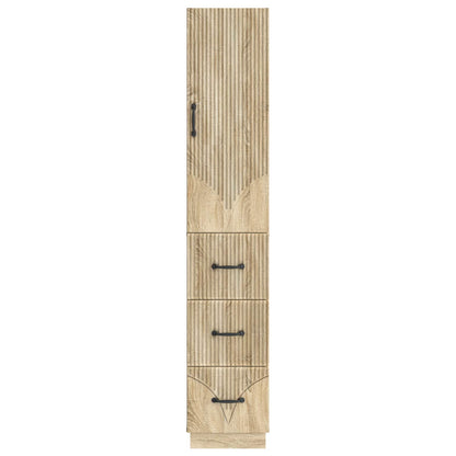 vidaXL Cabinet Set 2 pcs 33 x 34.5 x 87 cm Engineered Wood Sonoma Oak