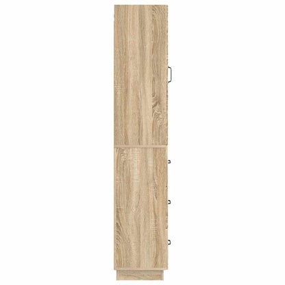vidaXL Cabinet Set 2 pcs 33 x 34.5 x 87 cm Engineered Wood Sonoma Oak