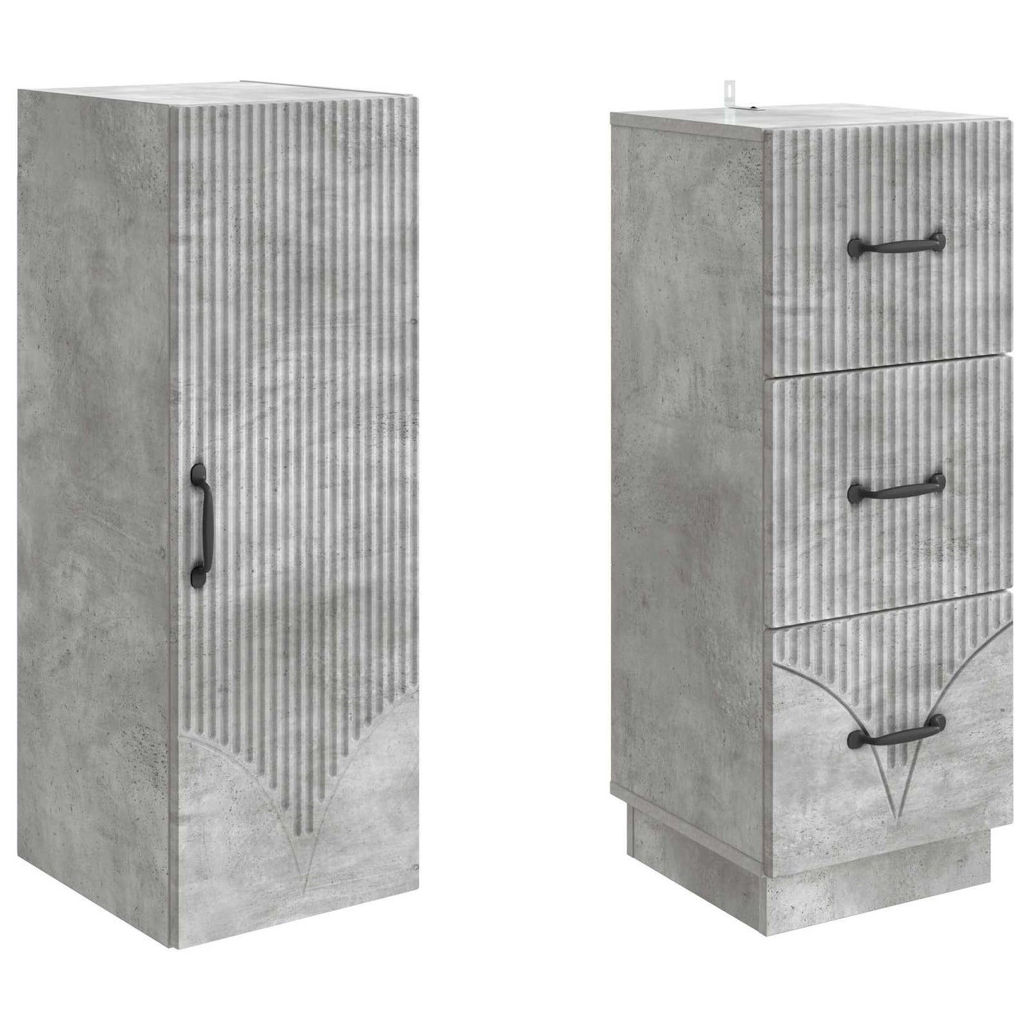 vidaXL Cabinet Set 2 pcs 33 x 34.5 x 87 cm Engineered Wood
