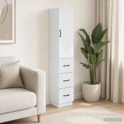 vidaXL Cabinet Set 2 pcs High Gloss White 33 x 34.5 x 87 cm