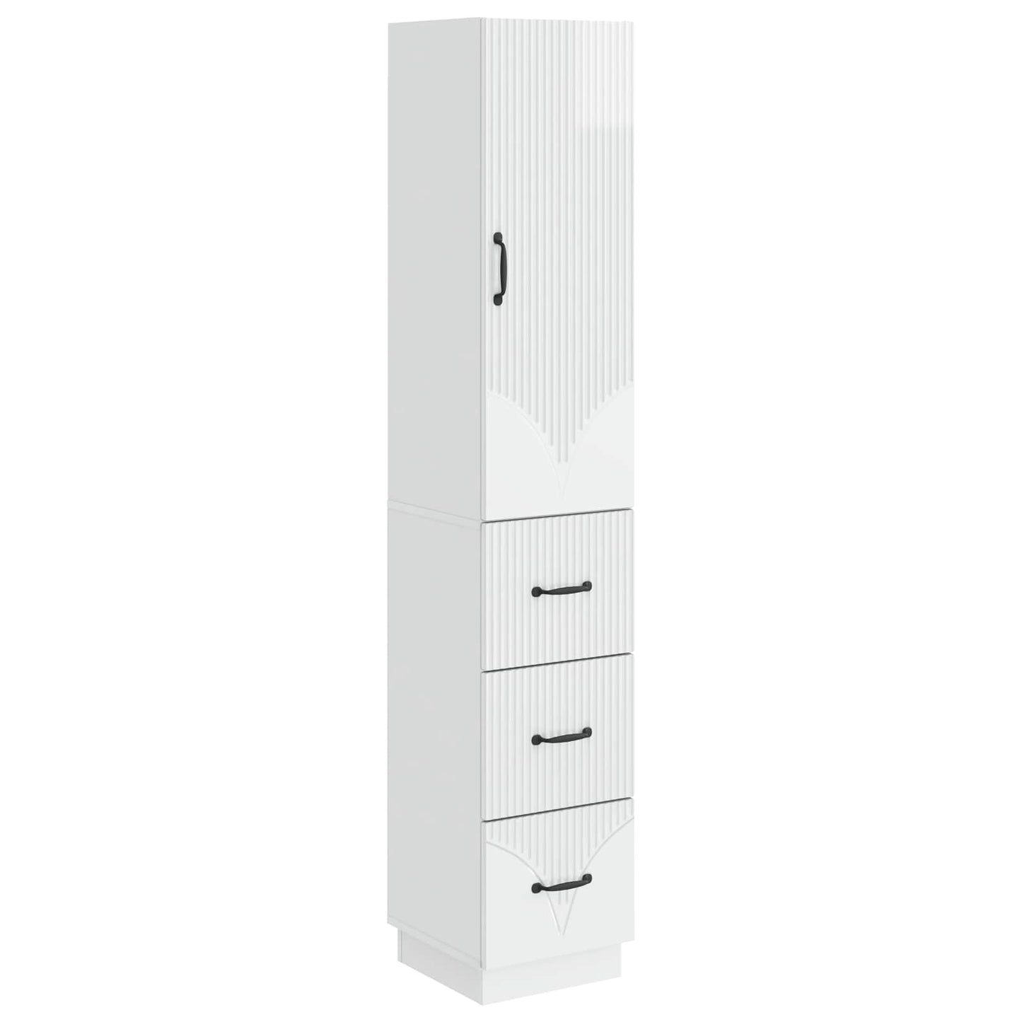 vidaXL Cabinet Set 2 pcs High Gloss White 33 x 34.5 x 87 cm