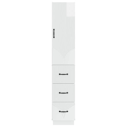 vidaXL Cabinet Set 2 pcs High Gloss White 33 x 34.5 x 87 cm