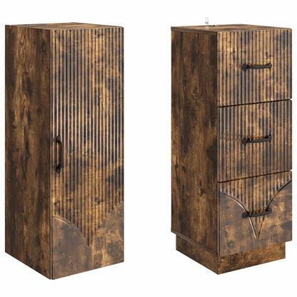 vidaXL Cabinet Set 2 pcs Smoked Oak 33 x 34.5 x 87 cm Engineered Wood