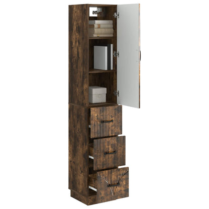 vidaXL Cabinet Set 2 pcs Smoked Oak 33 x 34.5 x 87 cm Engineered Wood