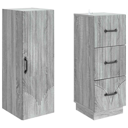 vidaXL Cabinet Set 2 pcs Grey Sonoma 33 x 34.5 x 87 cm Engineered Wood