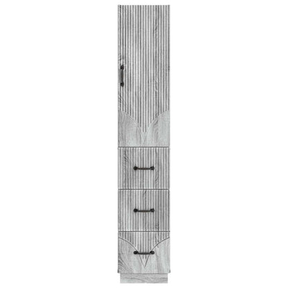 vidaXL Cabinet Set 2 pcs Grey Sonoma 33 x 34.5 x 87 cm Engineered Wood