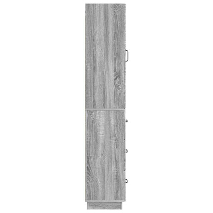 vidaXL Cabinet Set 2 pcs Grey Sonoma 33 x 34.5 x 87 cm Engineered Wood