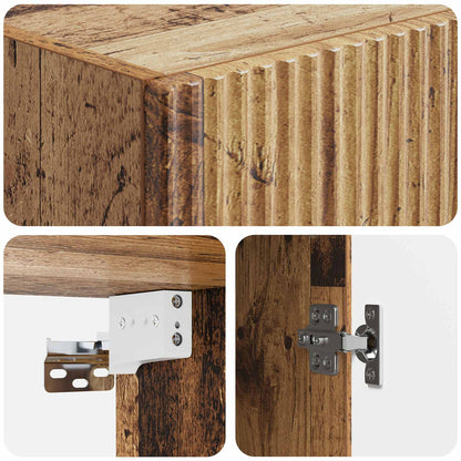 vidaXL Cabinet Set 2 pcs 33 x 34.5 x 87 cm Engineered Wood Old Wood