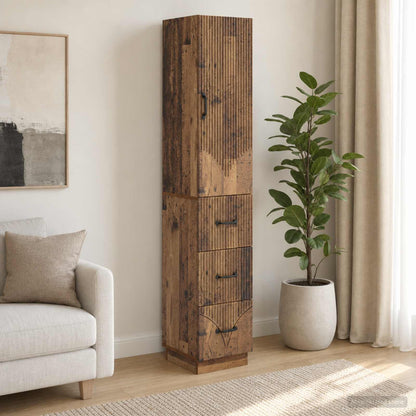 vidaXL Cabinet Set 2 pcs 33 x 34.5 x 87 cm Engineered Wood Old Wood