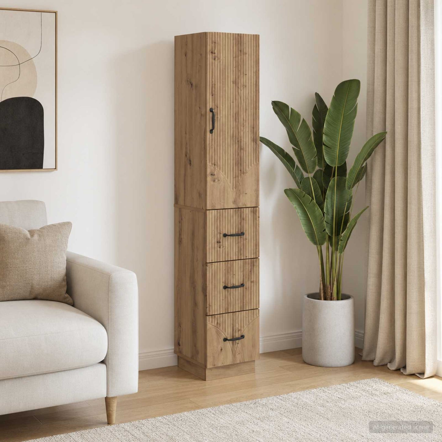 vidaXL Cabinet Set 2 pcs Artisan Oak 33 x 34.5 x 87 cm Engineered Wood