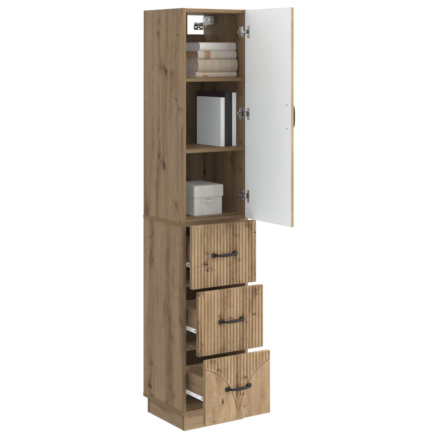 vidaXL Cabinet Set 2 pcs Artisan Oak 33 x 34.5 x 87 cm Engineered Wood