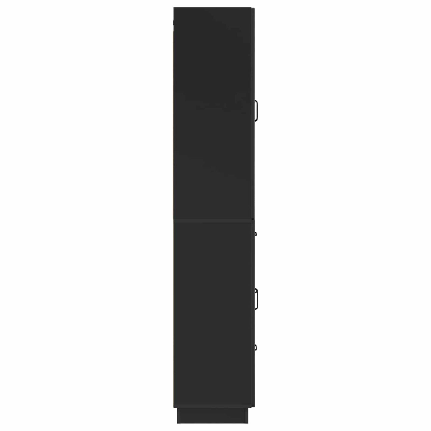 vidaXL Cabinet Set 2 pcs Black Engineered Wood