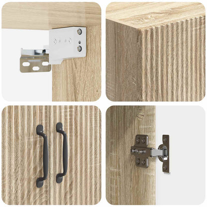 vidaXL Cabinet Set 2 pcs Sonoma Oak Engineered Wood