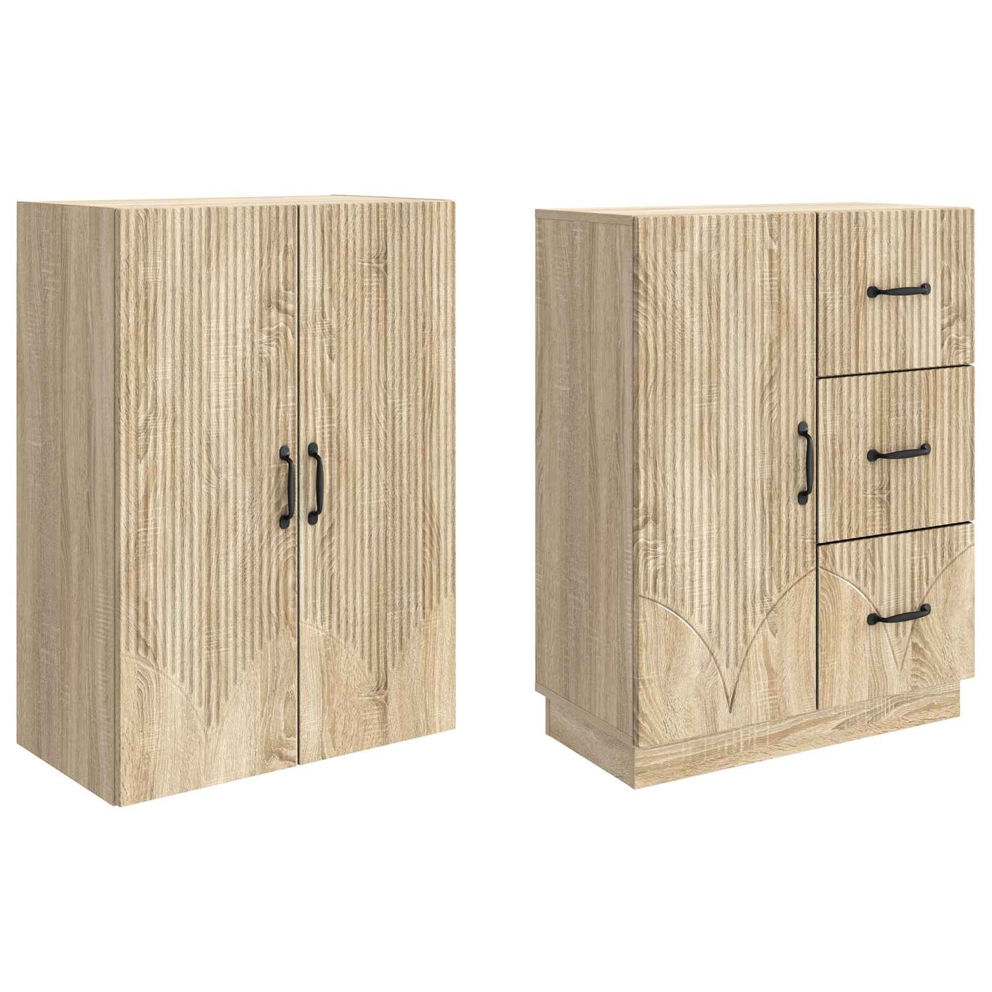 vidaXL Cabinet Set 2 pcs Sonoma Oak Engineered Wood
