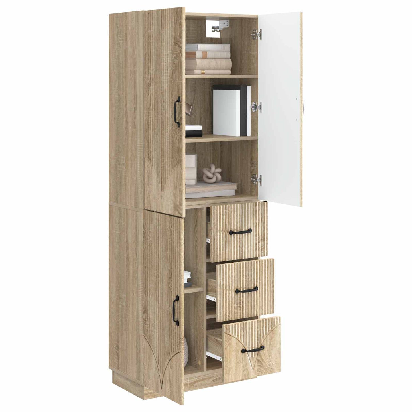 vidaXL Cabinet Set 2 pcs Sonoma Oak Engineered Wood