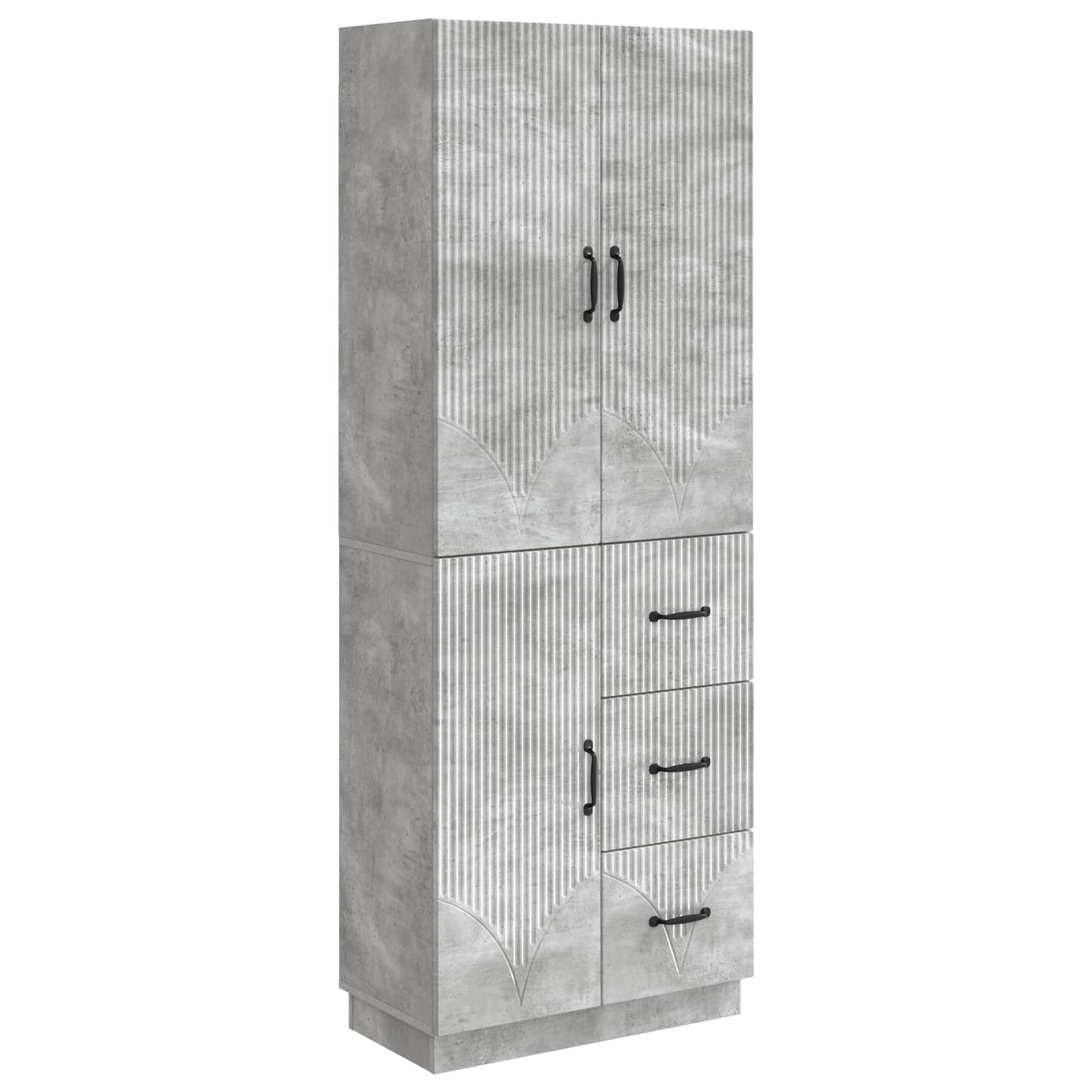 vidaXL Cabinet Set 2 pcs Concrete Grey Engineered Wood