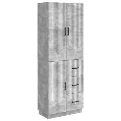 vidaXL Cabinet Set 2 pcs Concrete Grey Engineered Wood