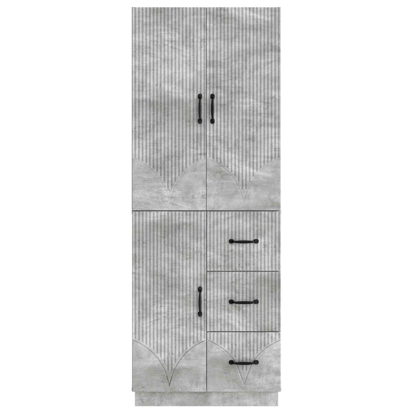vidaXL Cabinet Set 2 pcs Concrete Grey Engineered Wood