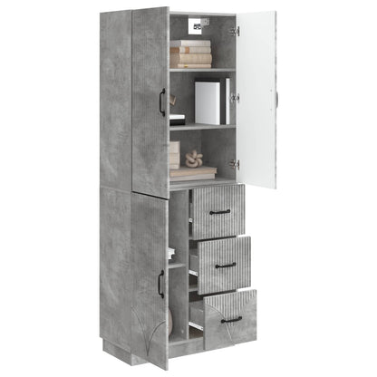 vidaXL Cabinet Set 2 pcs Concrete Grey Engineered Wood