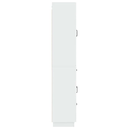 vidaXL Cabinet Set 2 pcs High Gloss White Engineered Wood