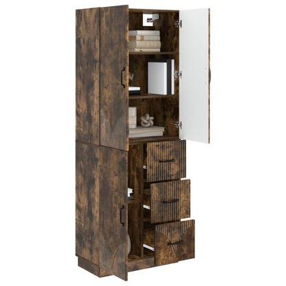 vidaXL Cabinet Set 2 pcs Smoked Oak Engineered Wood