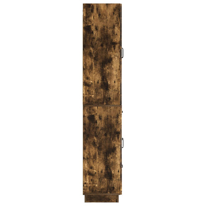 vidaXL Cabinet Set 2 pcs Smoked Oak Engineered Wood