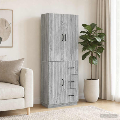 vidaXL Cabinet Set 2 pcs Grey Sonoma Engineered Wood