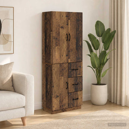 vidaXL Cabinet Set 2 pcs Old Wood Engineered Wood