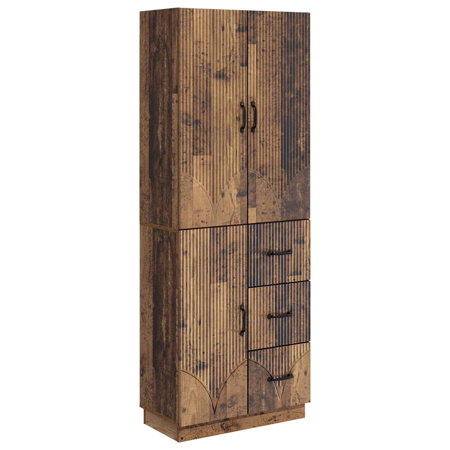 vidaXL Cabinet Set 2 pcs Old Wood Engineered Wood