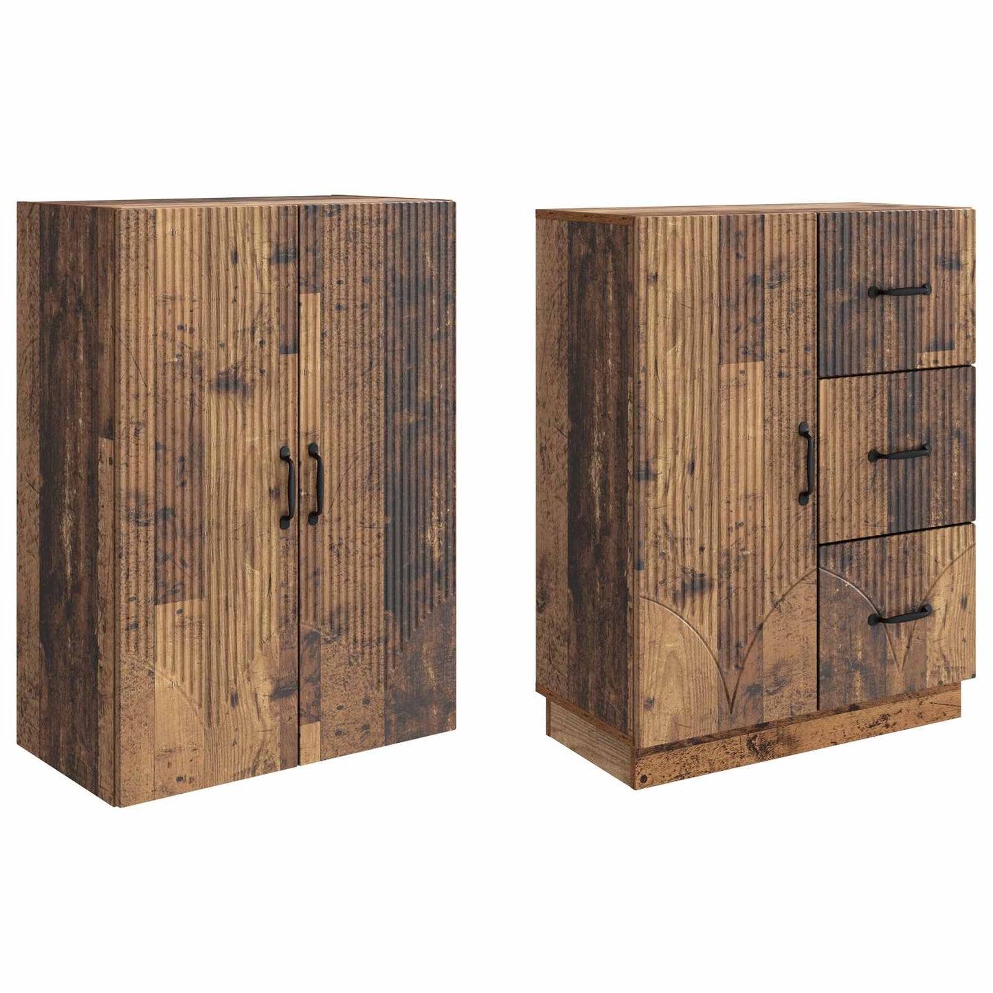 vidaXL Cabinet Set 2 pcs Old Wood Engineered Wood